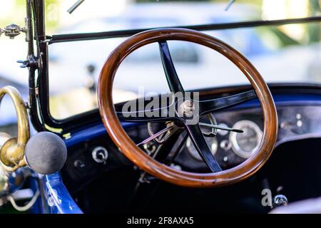 meggenhofen, austria, 23 june 2017, overland cabriolet at a meeting of vintage cars Stock Photo