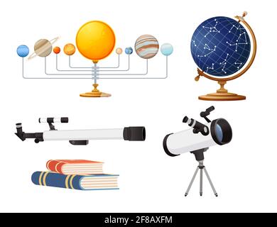 Seamless pattern Astronomy science courses online education concept or school lesson vector illustration on white background Stock Vector