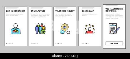 Business ethics onboarding mobile app page screen vector template ...