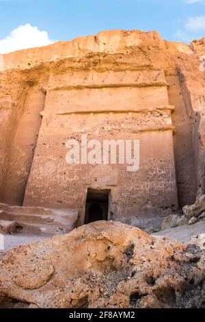 Madyan - city of Prophet Shoaib, Al-Bad, Northern Saudi Arabia. Stock Photo