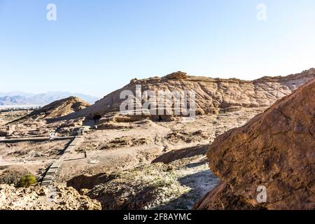 Madyan - city of Prophet Shoaib, Al-Bad, Northern Saudi Arabia. Stock Photo