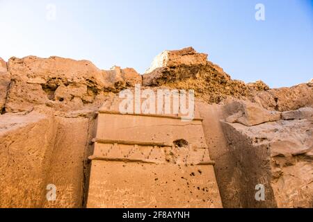 Madyan - city of Prophet Shoaib, Al-Bad, Northern Saudi Arabia. Stock Photo