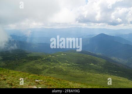 Beautiful mountain scenery. Summer day in the mountains. Ukrainian Carpathians Stock Photo