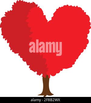 Tree heart isolated vector illustration Stock Vector