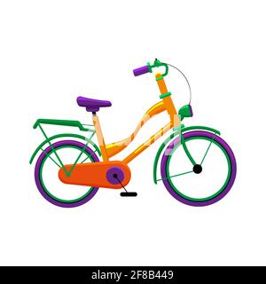 Urban utility bicycle with a step-through frame.  Stock Vector