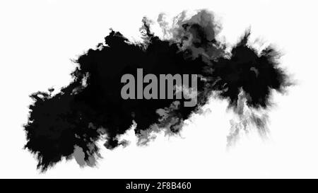 Ink drop. Round, ragged inkblot. Vector illustration Stock Vector Image ...