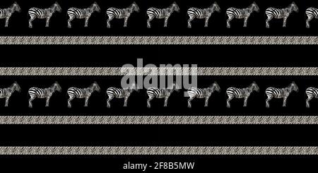 ETHNIC TREND. PAINTING IN AFRICAN STYLE. SEAMLESS AFRICAN PATTERN. TRADITIONAL PATTERN. savanna animals. zebra. Vector illustration. Fashion. Stock Vector