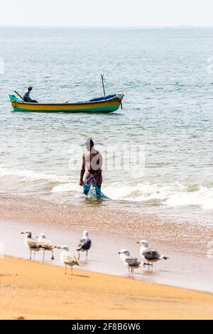 ponnani fishing harbour Stock Photo