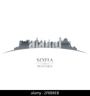 Sofia Bulgaria city skyline vector silhouette illustration Stock Vector ...