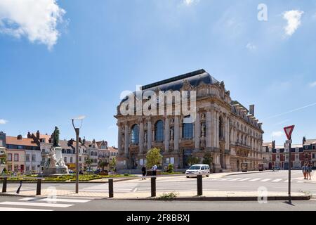 Calais, France - June 22 2020: The Grand Theater of Calais was inaugurated in 1905 for the merging of the cities of Calais and Saint-Pierre-lès-Calais