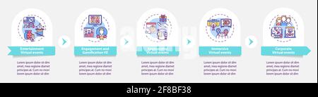 Online events types vector infographic template Stock Vector
