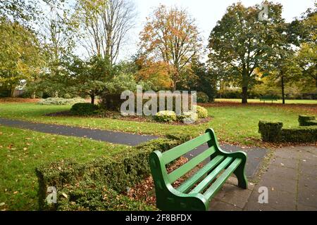 Autumn landscape with scenic view of Adare Village Park in Limerick, Ireland. Stock Photo