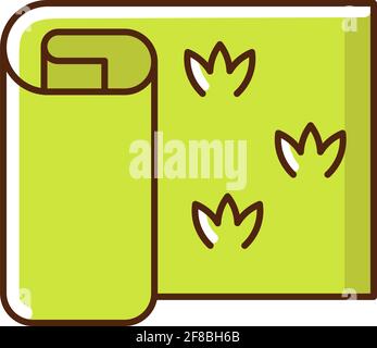 Sod rolls RGB color icon Stock Vector