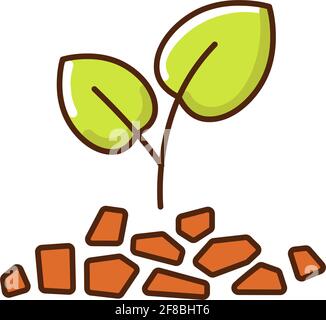 Mulch RGB color icon Stock Vector