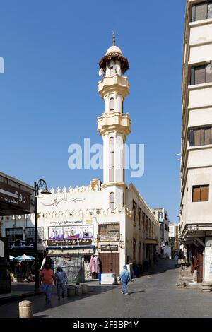 Jeddah, Saudi Arabia, February 22 2020: Shopping street in the historic Al Balad district in Jeddah, Saudi Arabia Stock Photo