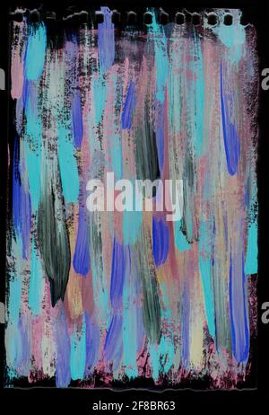 texture of paint strokes on a wall or sheet. Bristle brush, structural stripes abstract pattern. Hand drawing Stock Photo