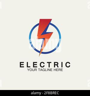 Flash Electric Logo Vector icon illustration design template. Bolt Energy Icon.electric logo flash vector bolt Stock Vector