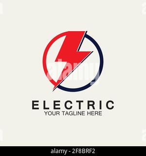 Flash Electric Logo Vector icon illustration design template. Bolt Energy Icon.electric logo flash vector bolt Stock Vector