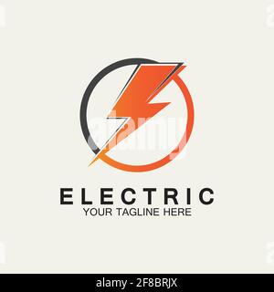 Flash Electric Logo Vector icon illustration design template. Bolt Energy Icon.electric logo flash vector bolt Stock Vector