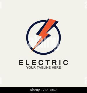 Flash Electric Logo Vector icon illustration design template. Bolt Energy Icon.electric logo flash vector bolt Stock Vector