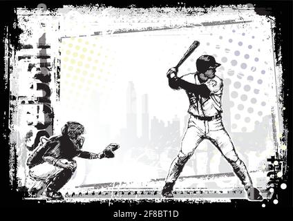 baseball poster background Stock Vector