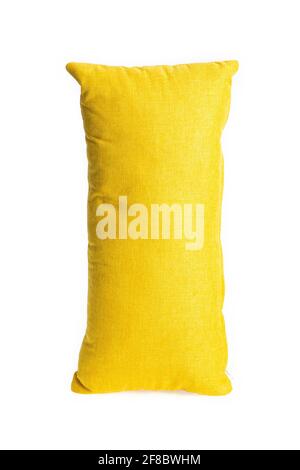 yellow pillow isolated on white background Stock Photo