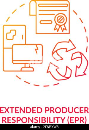 Extended producer responsibility concept icon Stock Vector