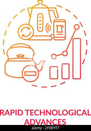 Rapid technological advances concept icon Stock Vector