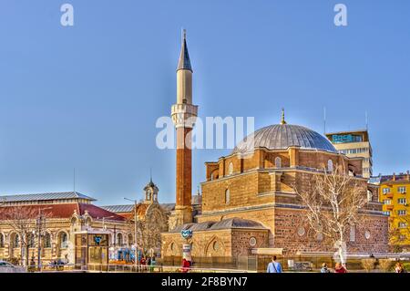 Sofia, Bulgaria - April 2021 : Cityscape in springtime, HDR Image Stock Photo