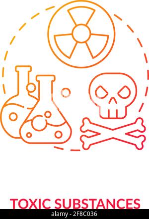 Toxic substances concept icon Stock Vector