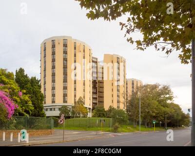 University residences at UCT, University of Cape Town campus during lockdown in South Africa concept student digs Stock Photo