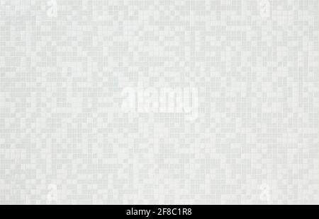 White and light grey mosaic tile texture Stock Photo