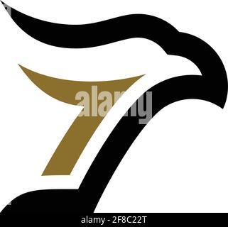 abstract eagle letter P logo icon vector concept graphic design Stock Vector