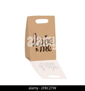 The gift paper crafting package, vector illustration. Stock Vector