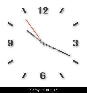 Square dials for clock with arrows isolated on black background, vector illustration. Stock Vector