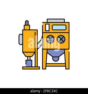 Plasma machine olor line icon. Pictogram for web page, mobile app, promo. UI UX GUI design element. Editable stroke. Stock Vector