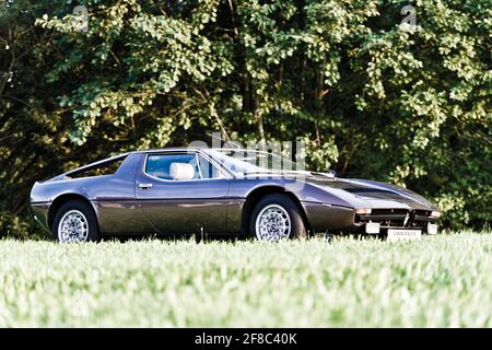 meggenhofen, austria, 03 sep 2016, vintage maserati merak coupe Stock Photo