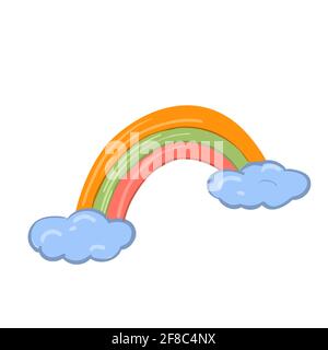 Rainbow and good luck wish, Saint Patricks Day Stock Vector