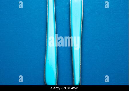 blue shapes on blue background Stock Photo