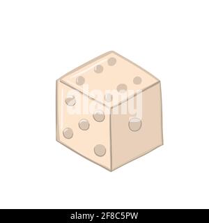 Good Lucky dice. Casino game symbol vector Stock Vector