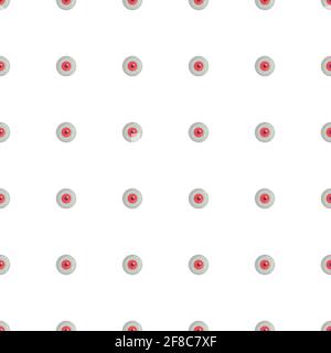 Witch seamless pattern with red eye ball Stock Vector