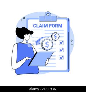 Claim your documents abstract concept vector illustration. Stock Vector