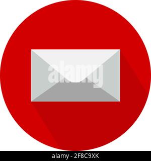 Mail, e-mail icon, symbol on color background. Vector isolated design . Stock Vector
