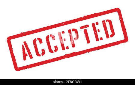 accepted grunge rectangular rubber stamp vector Stock Vector