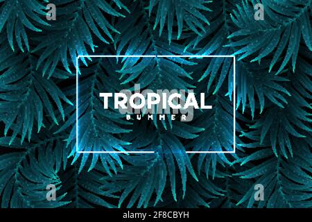 Exotic tropical background. Stock Vector