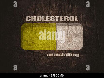 Cholesterol meter. The measuring device icon. Infographic element. Progress or loading bar. Stock Photo