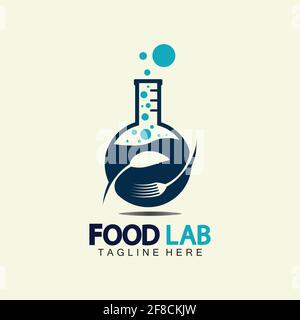 Food Lab logo vector icon illustration design template. lab logo.Lab ...