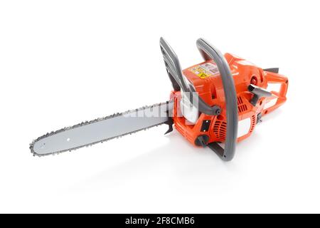 Chain saw isolated on white background Stock Photo