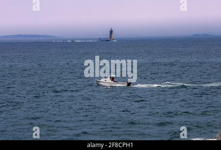 Lighthouse in Maine USA Stock Photo