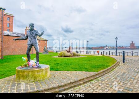 Statue of Billy Fury in Liverpool, England Stock Photo